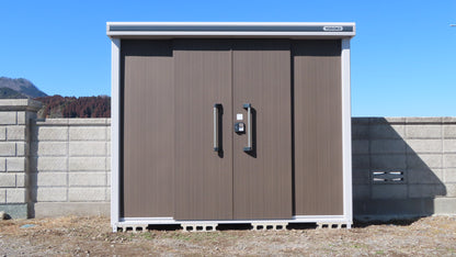 YODOKO LMDS Large Steel Stroage Shed in backyard